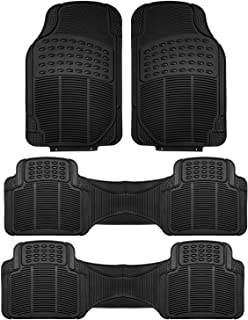 FH Group F11306BLACK-3ROW Floor Mat (Trimmable Heavy Duty 3 Row SUV All Weather 4pc Full Set - Black)
