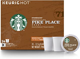 Starbucks Pike Place Roast Medium Roast Single Cup Coffee for Keurig Brewers, 24 Count (Pack of 4)