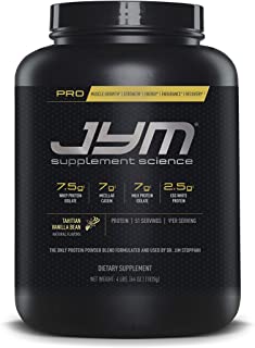 Pro Jym Protein Powder - Egg White, Milk, Whey protein isolates & Micellar Casein | JYM Supplement Science | Tahitian Vanilla Bean Flavor, 4 Lb