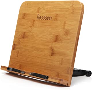 Reodoeer BamBoo Reading Rest Cook Book Document Stand Holder Bookrest