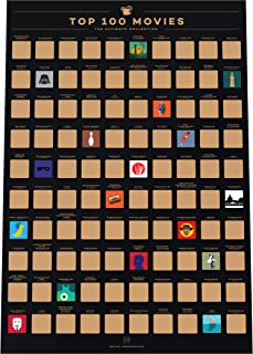 Enno Vatti 100 Movies Scratch Off Poster - Top Films of All Time Bucket List (16.5