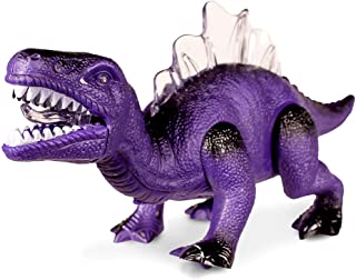 Windy City Novelties LED Light Up and Walking Realistic Dinosaur with Sound