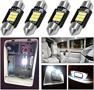 LED Monster 4pcs 31mm Festoon 12-SMD LED Interior Dome Map Lights 3022 3021 DE3022 DE3175, White