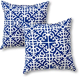 Greendale Home Fashions 17 in. Outdoor Accent Pillow (set of 2), Indigo