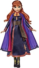 Disney Frozen Singing Anna Fashion Doll with Music Wearing A Purple Dress Inspired by 2, Toy for Kids 3 Years & Up