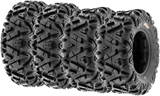 SunF Power.I ATV/UTV all-terrain Tires 25x8-12 Front & 25x10-12 Rear, Set of 4 A033, 6-PR, Tubeless