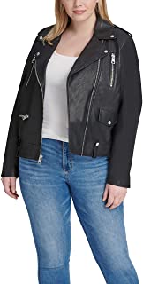 Levi's Women's Plus Size Faux Leather Contemporary Asymmetrical Motorcycle Jacket