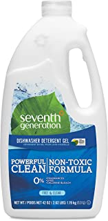Seventh Generation Dishwasher Detergent Gel Soap, Free & Clear, 42 oz, Pack of 6 (Packaging May Vary)
