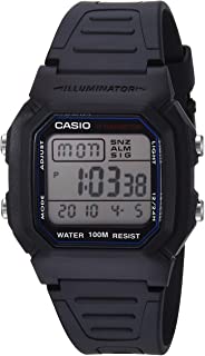 Men's W800H-1AV Classic Sport Watch with Black Band