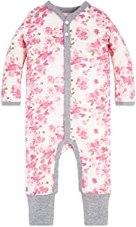 Baby Girls' Romper Jumpsuit, 100% Organic Cotton One-Piece Coverall