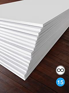 Excelsis Design, Pack of 15, Foam Boards (Acid-Free), 20x30 Inches (Many Sizes Available), 3/16 Inch Thick Mat, White with White Core (Foam Core Backing Boards, Double-Sided Sheets)