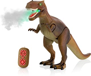Advanced Play Dinosaur Trex Toy Realistic Walking Tyrannosaurus Rex Multifunction RC Trex Toy Figure with Roaring Spraying Function Good Dinosaur Toys for Boys Girls Ages 3+