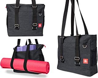 LUCKAYA Yoga Mat Bag/Tote Bag/Backpack: Multi Purpose Carryall Bag for Office,Yoga,Travel and Gym! Carry Your Mat of Any Size,Laptop and Gear in One Bag! …