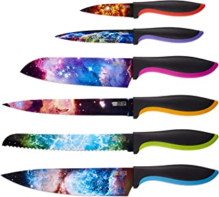 Cosmos Kitchen Knife Set in Gift Box - Color Chef Knives - Unique Wedding Gifts For Couple, Bridal Shower Gifts For Women, Birthday Gift Idea For Men, Housewarming Gift New Home, Cool Engagement Gifts