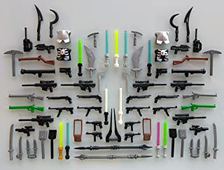 Guns for Lego Minifigures. Lot of 78 Lightsabers Glow in The Dark Accessories