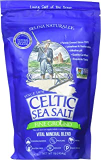 Fine Ground Celtic Sea Salt – (1) 16 Ounce Resealable Bag of Nutritious, Classic Sea Salt, Great for Cooking, Baking, Pickling, Finishing and More, Pantry-Friendly, Gluten-Free