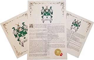 McNabb Coat of Arms, Family Crest & History 3 Print Combo - Name Meaning Plus Genealogy, Family Tree Research - Surname Origin: Ireland/Irish
