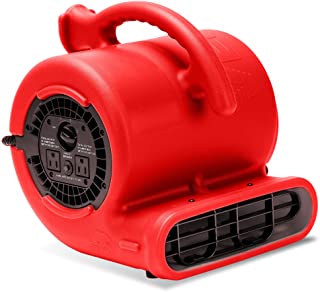 B-Air VP-25 1/4 HP 900 CFM Air Mover for Water Damage Restoration Equipment Carpet Dryer Floor Blower Fan Home and Plumbing Use, Red