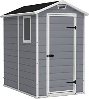 Keter Manor Large 4 x 6 ft. Resin Outdoor Backyard Garden Storage Shed