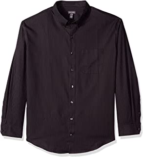 Men's Big and Tall Wrinkle Free Poplin Long Sleeve Button Down Shirt