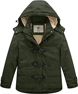 Girl's Thicken Jacket Cotton Coat with Removable Hood