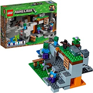 LEGO Minecraft The Zombie Cave 21141 Building Kit with Popular Minecraft Characters Steve and Zombie Figure, separate TNT Toy, Coal and more for Creative Play (241 Pieces)