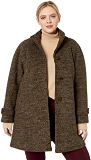 Women's Plus Size Long Wool Coat