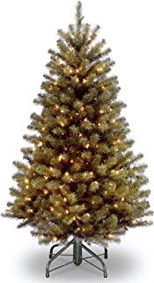 National Tree 4.5 Foot North Valley Spruce Tree with 200 Clear Lights, Hinged (NRV7-300-45)