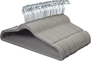 AmazonBasics Velvet Suit Clothes Hangers, 50-Pack, Gray
