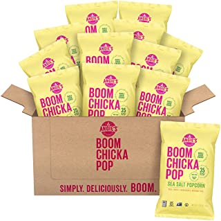 Angie's BOOMCHICKAPOP Sea Salt Popcorn, 1.25 Ounce Bag (Pack of 12)