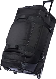 Ripstop Rolling Travel Luggage Duffle Bag With Wheels - 32 Inch, Black
