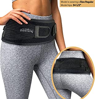 Sacroiliac Hip Belt for Women and Men That Alleviate Sciatic, Pelvic, Lower Back and Leg Pain, Stabilize SI Joint | Trochanter Belt | Anti-Slip and Pilling-Resistant (Black, Regular)