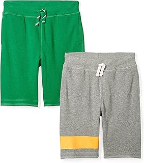 Amazon Brand - Spotted Zebra Boy's 2-Pack French Terry Knit Shorts